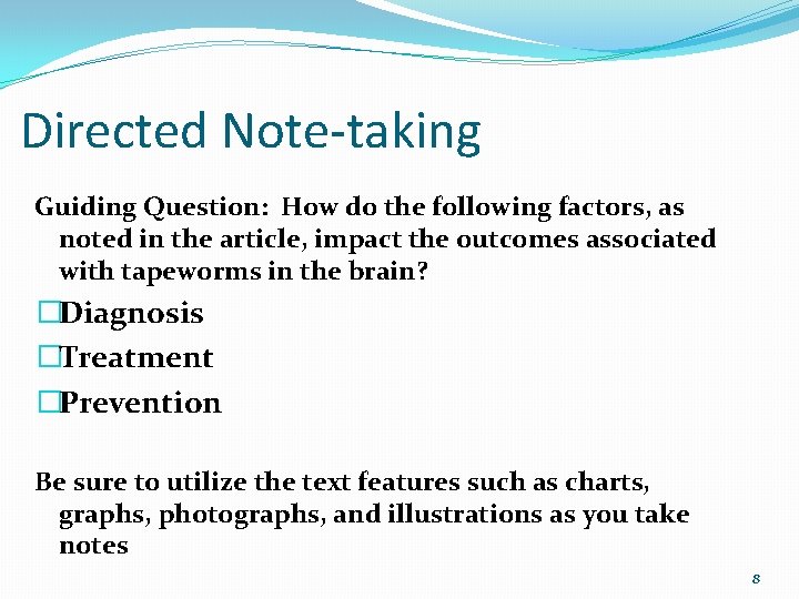 Directed Note-taking Guiding Question: How do the following factors, as noted in the article,