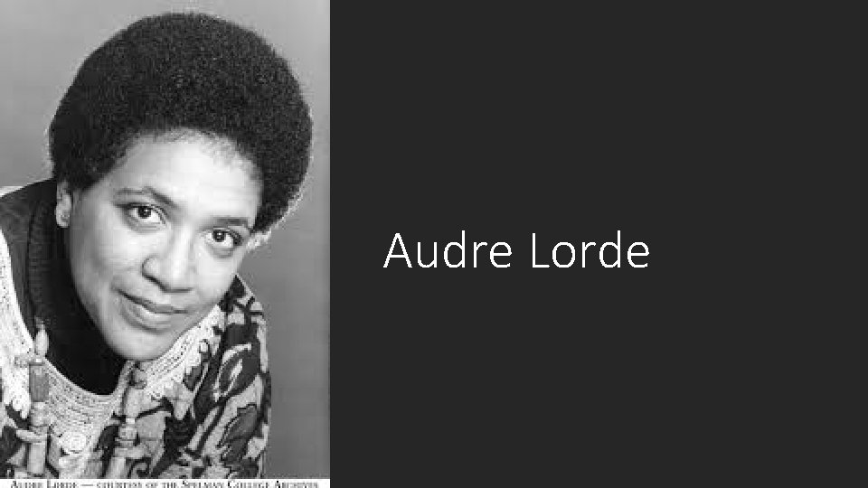 Audre Lorde 