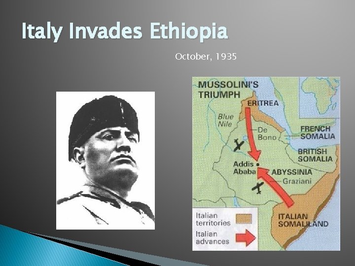 Italy Invades Ethiopia October, 1935 