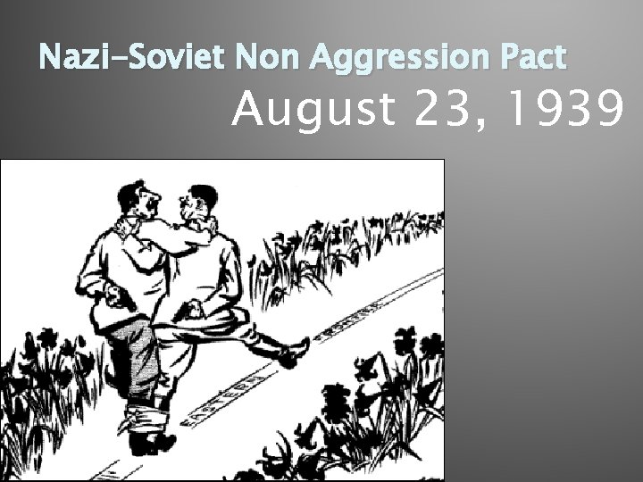 Nazi-Soviet Non Aggression Pact August 23, 1939 