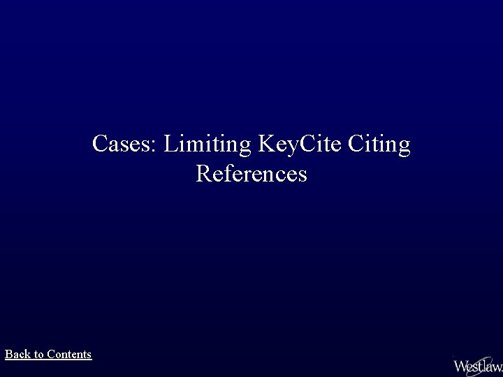 Cases: Limiting Key. Cite Citing References Back to Contents 