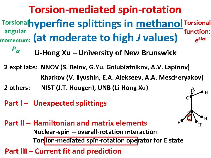 Torsionmediated spinrotation Torsionalhyperfine splittings in methanol ...