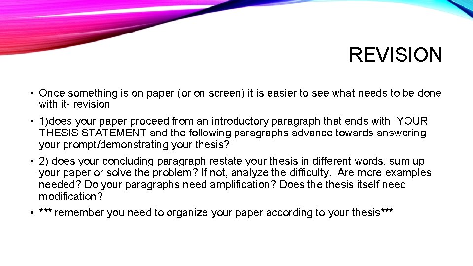 ACADEMIC WRITING Proving your point Perrines Literature Structure