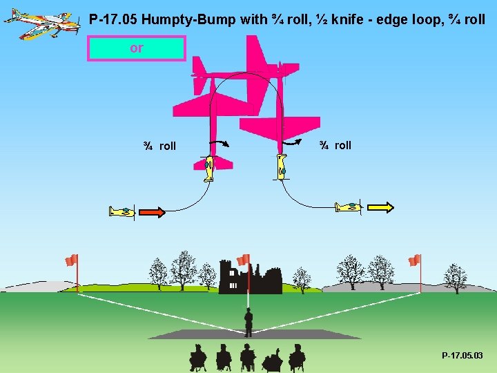 P-17. 05 Humpty-Bump with ¾ roll, ½ knife - edge loop, ¾ roll or