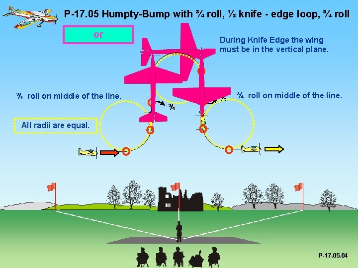 P-17. 05 Humpty-Bump with ¾ roll, ½ knife - edge loop, ¾ roll or