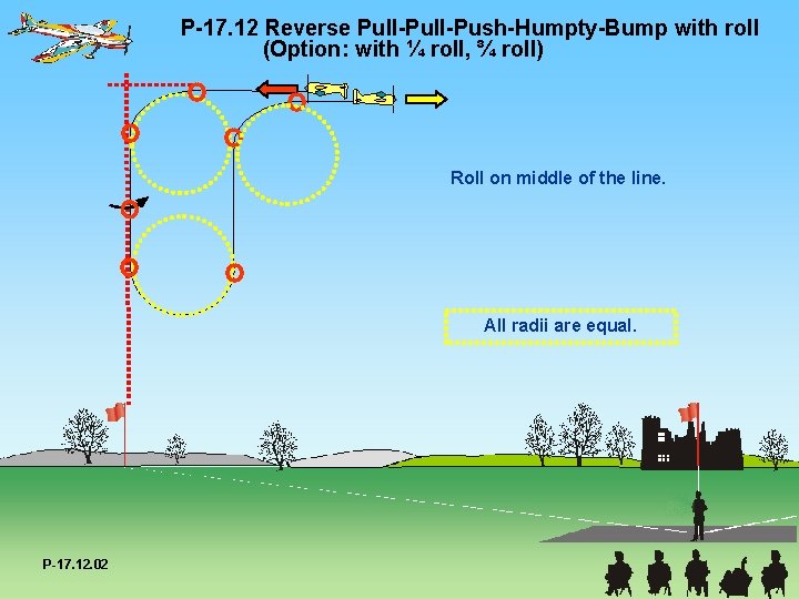 P-17. 12 Reverse Pull-Push-Humpty-Bump with roll (Option: with ¼ roll, ¾ roll) Roll on