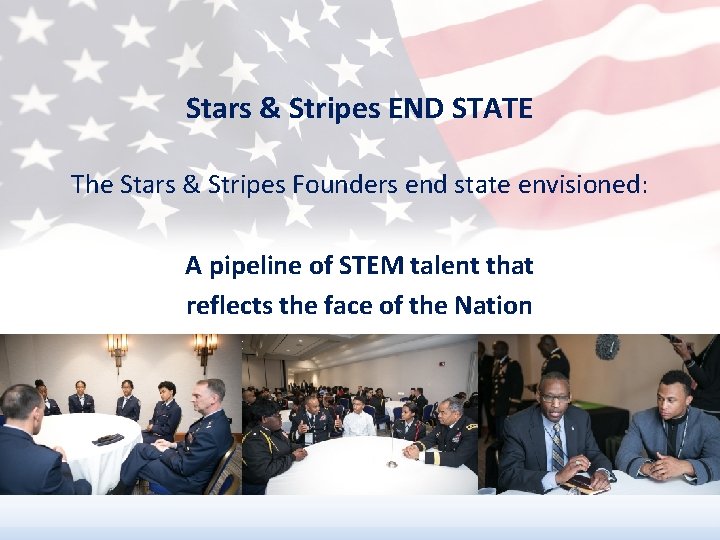 Stars & Stripes END STATE The Stars & Stripes Founders end state envisioned: A