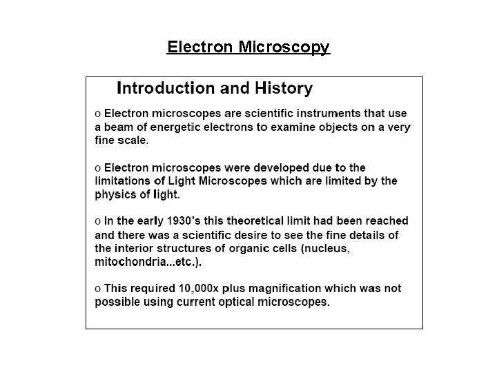 Electron Microscopy 