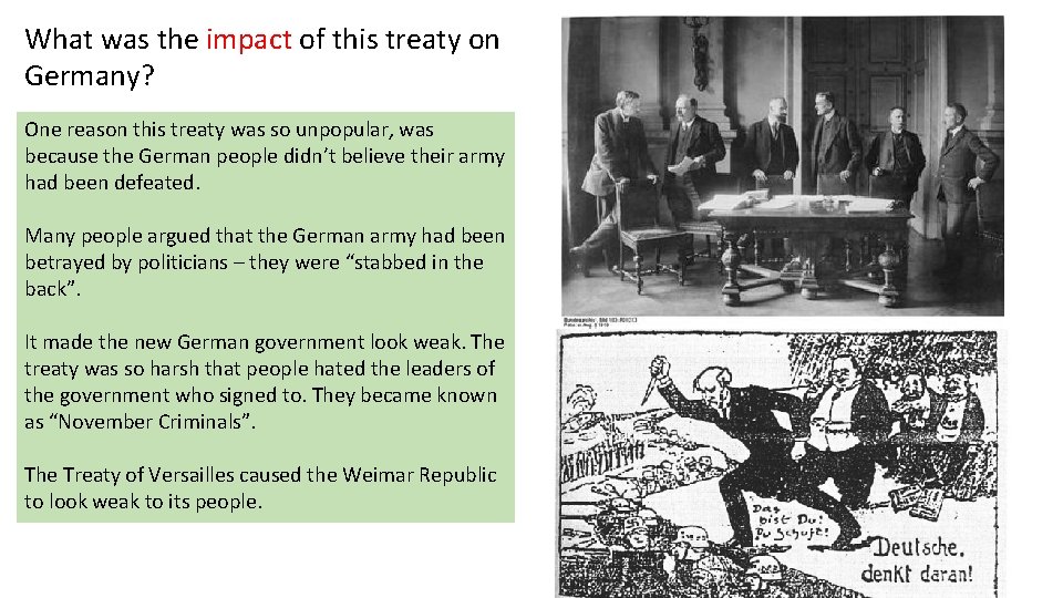 What was the impact of this treaty on Germany? One reason this treaty was