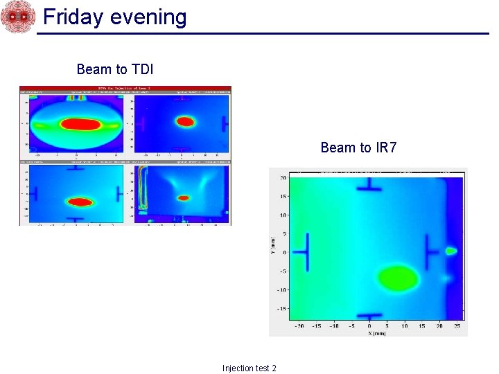 Friday evening Beam to TDI Beam to IR 7 Injection test 2 