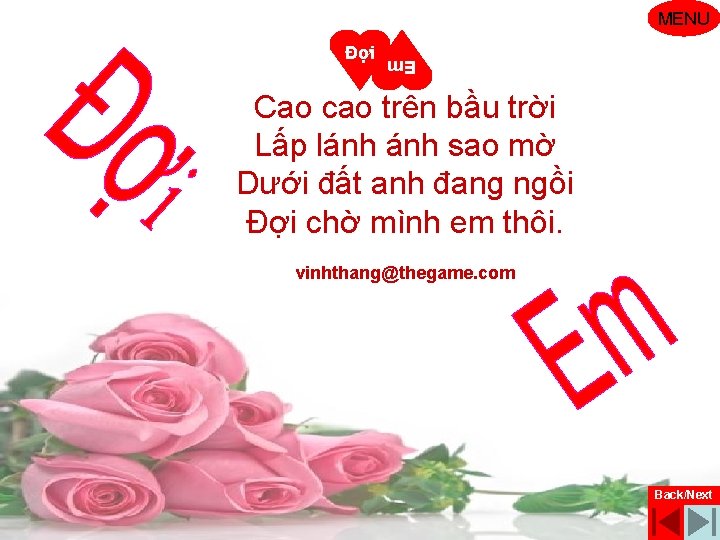 MENU ` Em Đợi Cao cao trên bầu trời Lấp lánh sao mờ Dưới