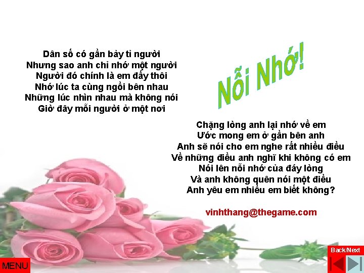 Dân số có gần bảy tỉ người Nhưng sao anh chỉ nhớ một người