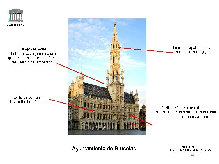 Claseshistoria Torre principal calada y rematada con aguja Reflejo del poder de las ciudades, Claseshistoria Torre principal calada y rematada con aguja Reflejo del poder de las ciudades,