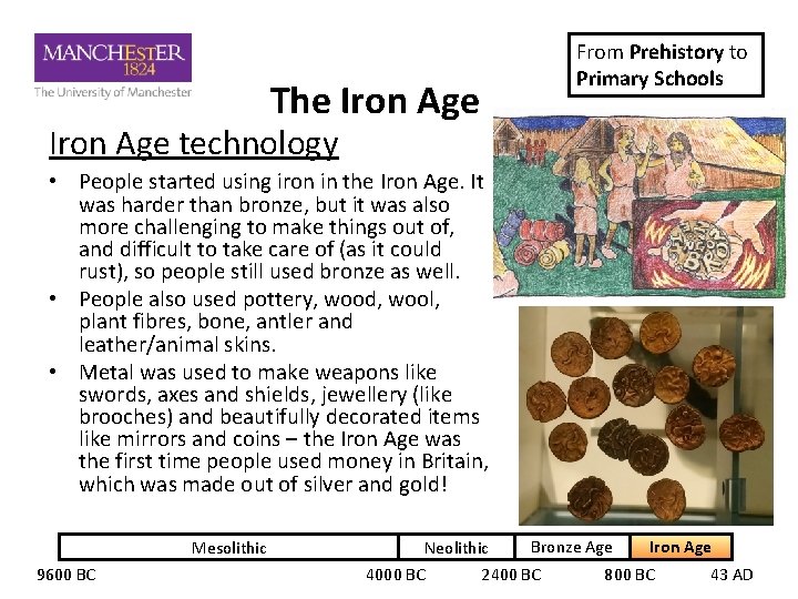 The Iron Age From Prehistory to Primary Schools Iron Age technology • People started