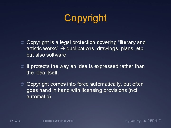 Open Source Software Copyright Example Open Source Software Open Source Hardware licensing A