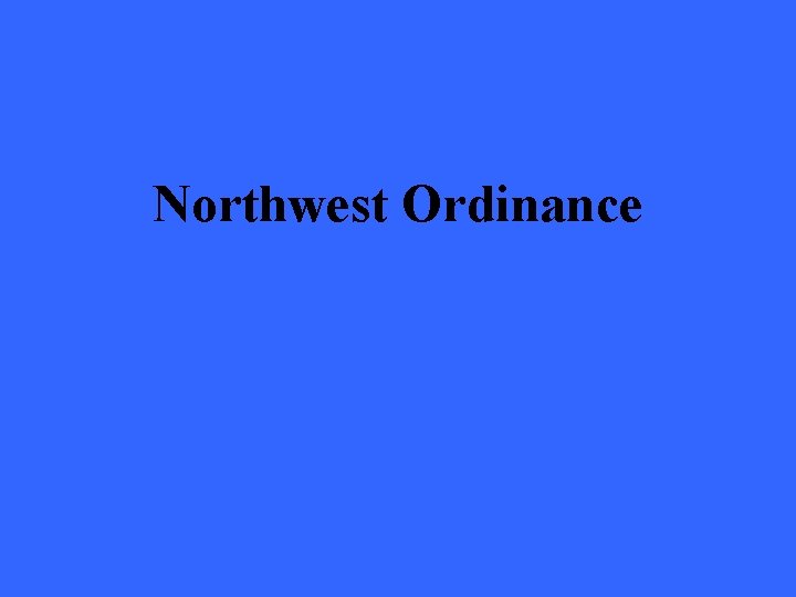 Northwest Ordinance 