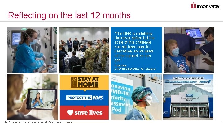 Reflecting on the last 12 months “The NHS is mobilising like never before but