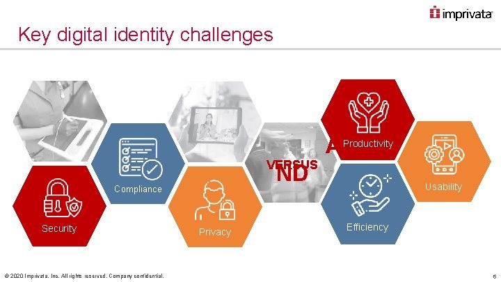 Key digital identity challenges VERSUS ND Compliance Security © 2020 Imprivata, Inc. All rights