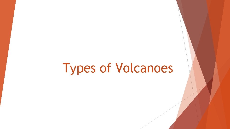 Types of Volcanoes 