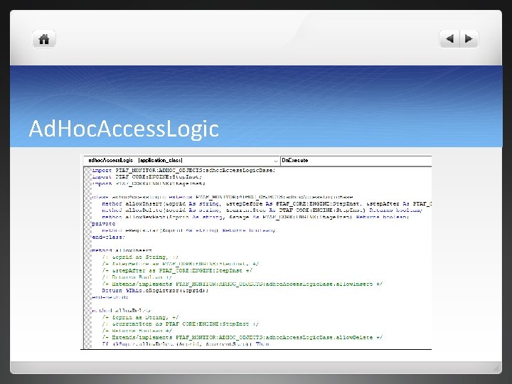 Ad. Hoc. Access. Logic 