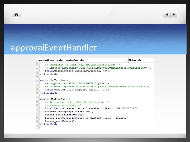 approval. Event. Handler 