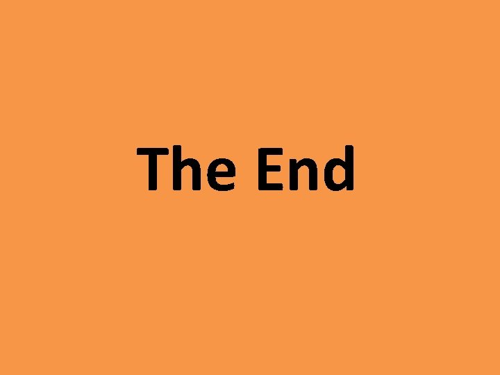 The End 