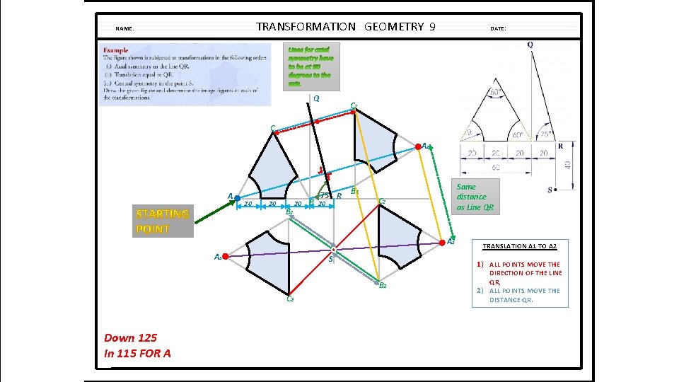 TRANSFORMATION GEOMETRY 9 NAME: Q DATE: C 2 C A 1 A 20 20