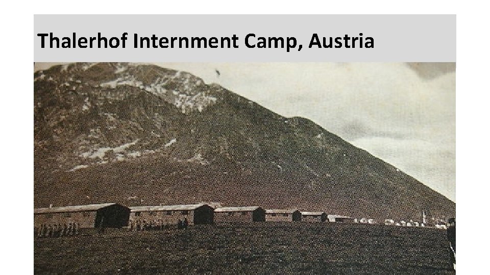 Thalerhof Internment Camp, Austria 