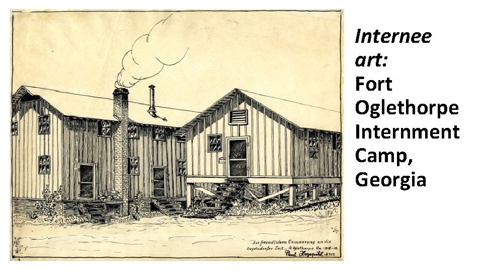 Internee art: Fort Oglethorpe Internment Camp, Georgia 