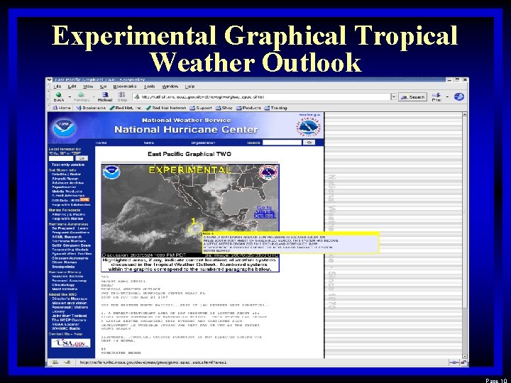 Experimental Graphical Tropical Weather Outlook Experimental Graphical Tropical Weather Outlook