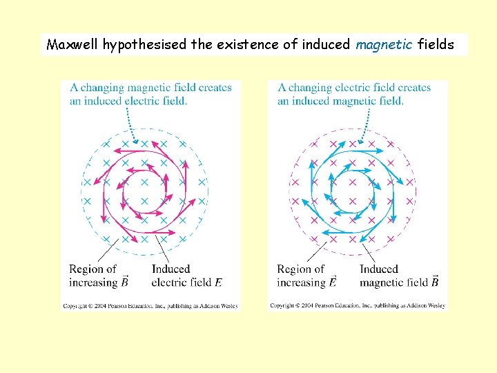Maxwell hypothesised the existence of induced magnetic fields 