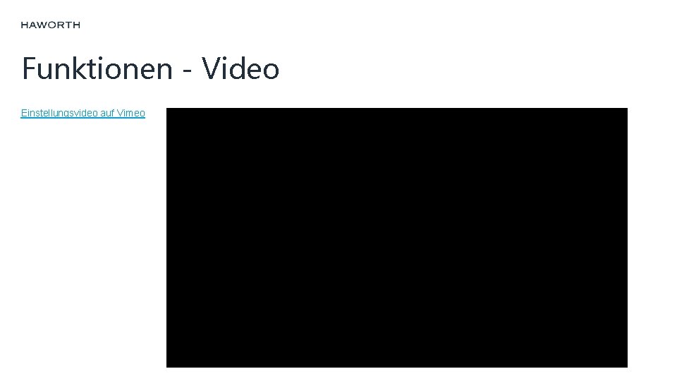 Funktionen - Video Einstellungsvideo auf Vimeo 