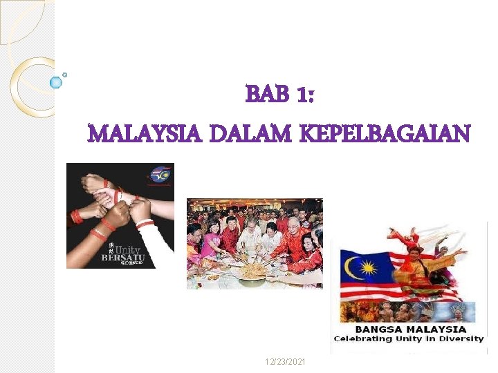 BAB 1: MALAYSIA DALAM KEPELBAGAIAN 12/23/2021 