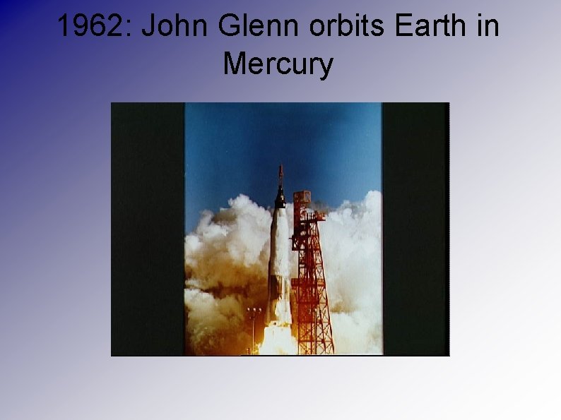 1962: John Glenn orbits Earth in Mercury 