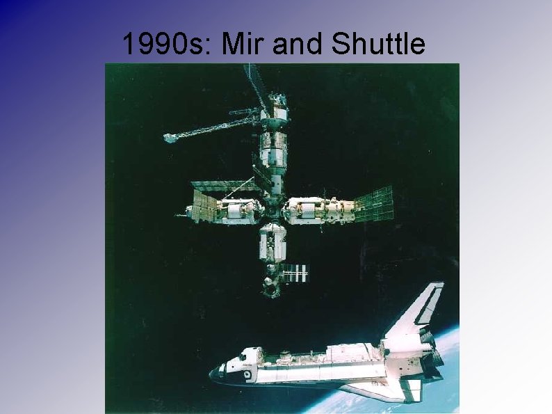 1990 s: Mir and Shuttle 