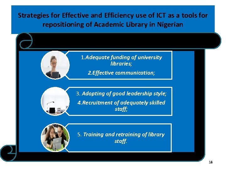 Strategies for Effective and Efficiency use of ICT as a tools for repositioning of