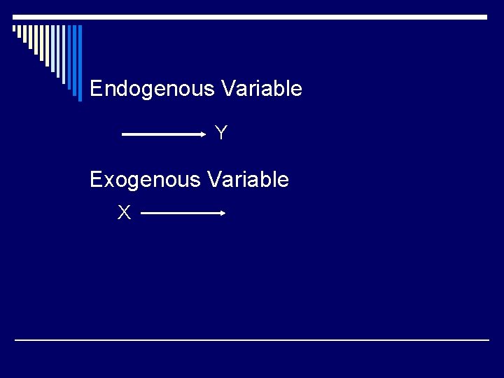 Endogenous Variable Y Exogenous Variable X 