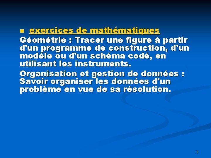 exercices de mathématiques Géométrie : Tracer une figure à partir d'un programme de construction,