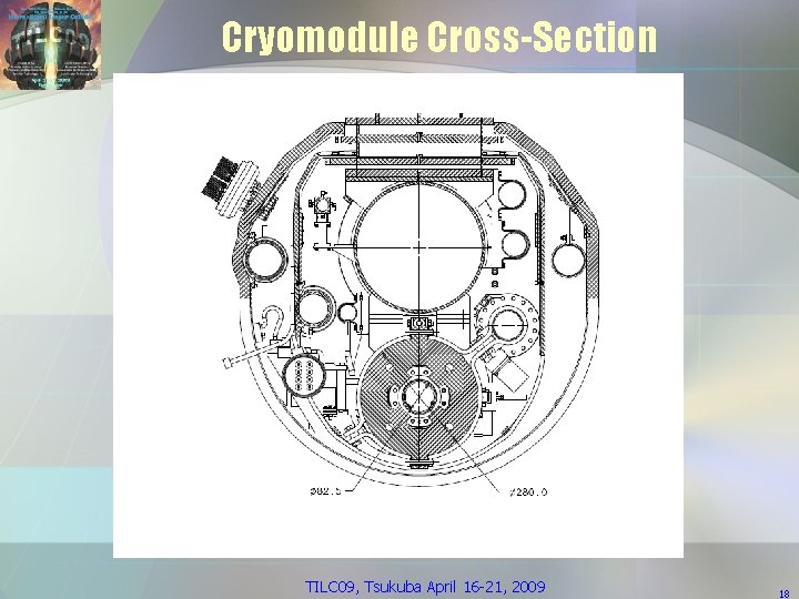 Cryomodule Cross-Section TILC 09, Tsukuba April 16 -21, 2009 18 