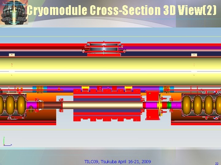 Cryomodule Cross-Section 3 D View(2) TILC 09, Tsukuba April 16 -21, 2009 22 