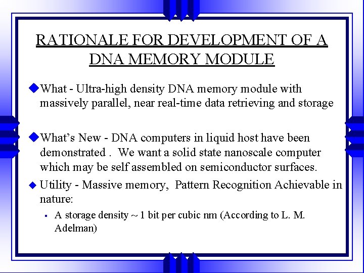Dna Random Memory Ultra Scale High Density Hybrid DNA Memory Mohamad