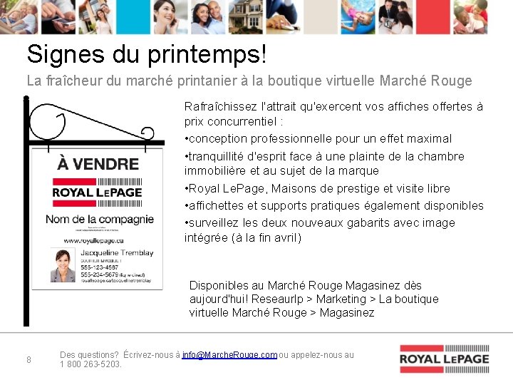 Signes du printemps! La fraîcheur du marché printanier à la boutique virtuelle Marché Rouge