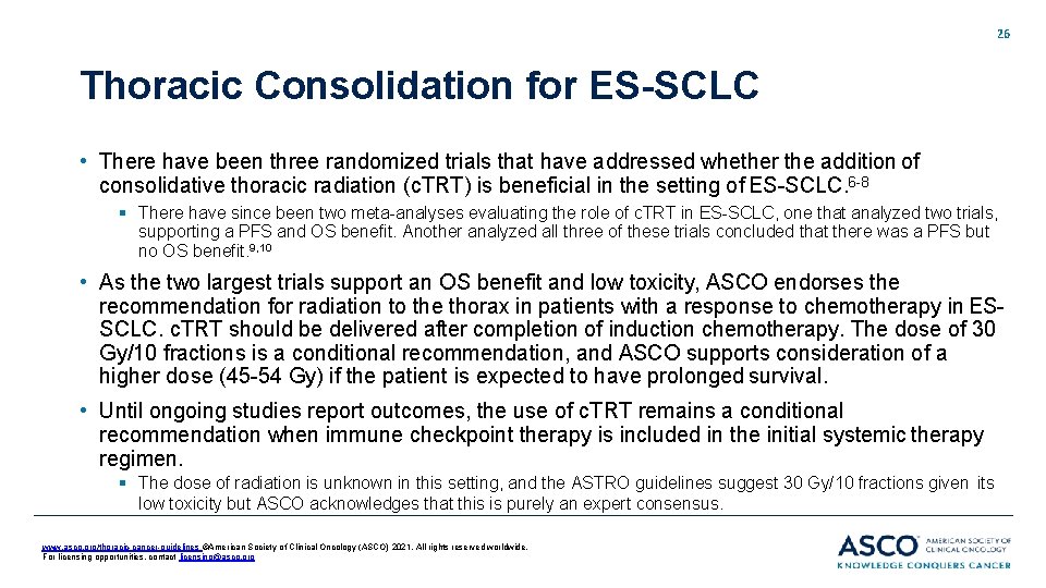 26 Thoracic Consolidation for ES-SCLC • There have been three randomized trials that have 26 Thoracic Consolidation for ES-SCLC • There have been three randomized trials that have