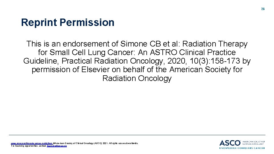 28 Reprint Permission This is an endorsement of Simone CB et al: Radiation Therapy 28 Reprint Permission This is an endorsement of Simone CB et al: Radiation Therapy