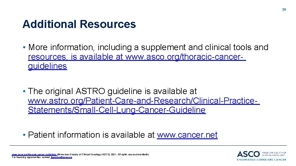 29 Additional Resources • More information, including a supplement and clinical tools and resources, 29 Additional Resources • More information, including a supplement and clinical tools and resources,