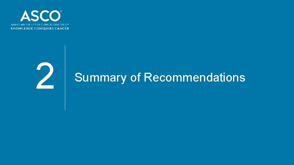 2 Summary of Recommendations 2 Summary of Recommendations