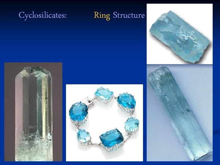 Cyclosilicates: Ring Structure Aquamarine 