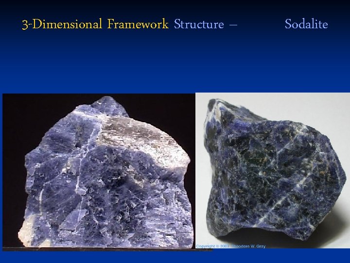 3 -Dimensional Framework Structure – Sodalite 