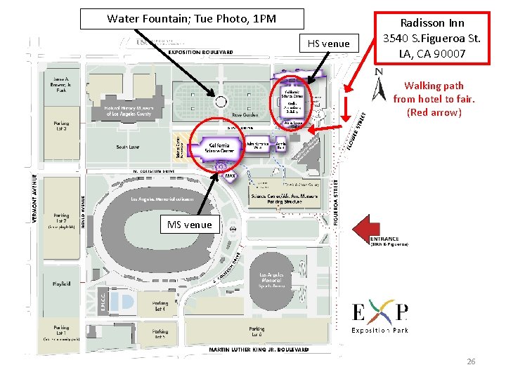 Water Fountain; Tue Photo, 1 PM HS venue Radisson Inn 3540 S. Figueroa St. Water Fountain; Tue Photo, 1 PM HS venue Radisson Inn 3540 S. Figueroa St.