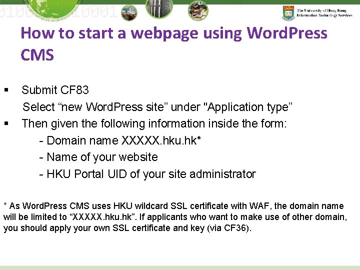 How to start a webpage using Word. Press CMS § § Submit CF 83